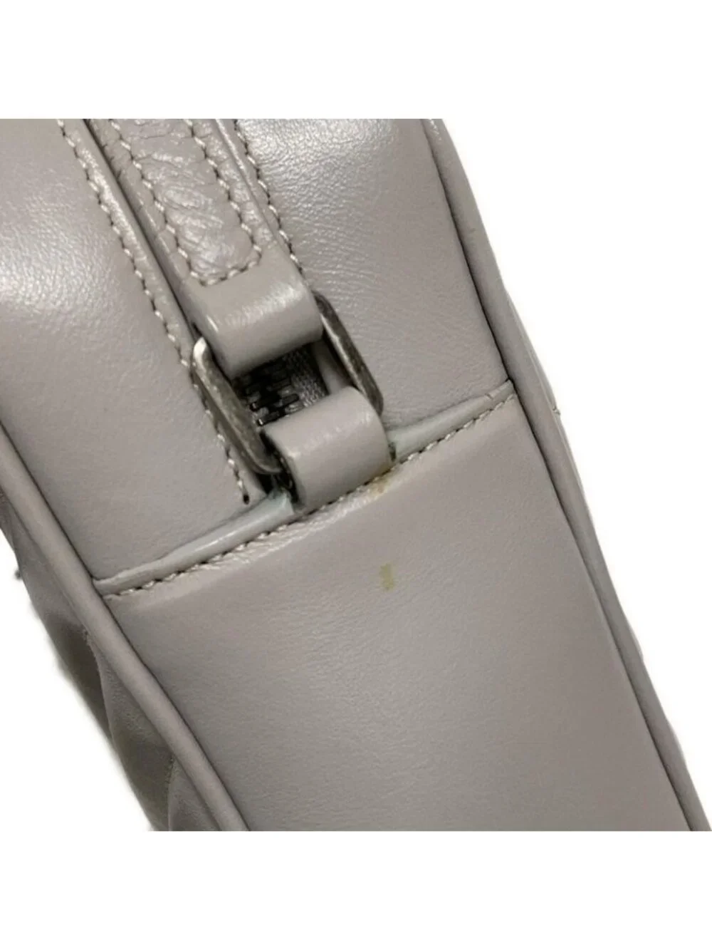 Saint Laurent Paris Shoulder Bag le Light Gray Leather - Picture 13 of 15